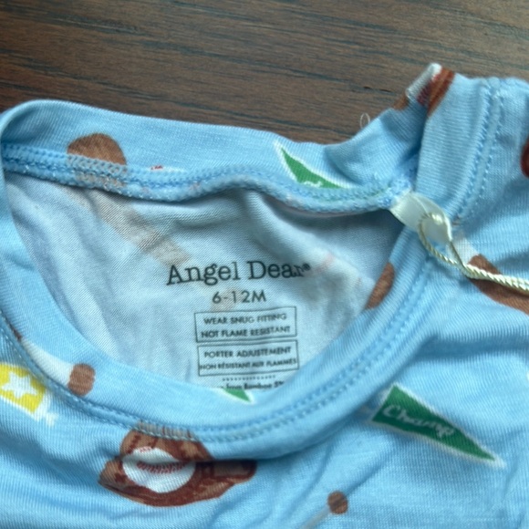 Angel Dear Baseball Themed Kids Pajama Set - Picture 2 of 3